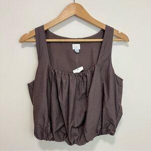 NWT A New Day Poplin Square Neck Tank Top - Size S